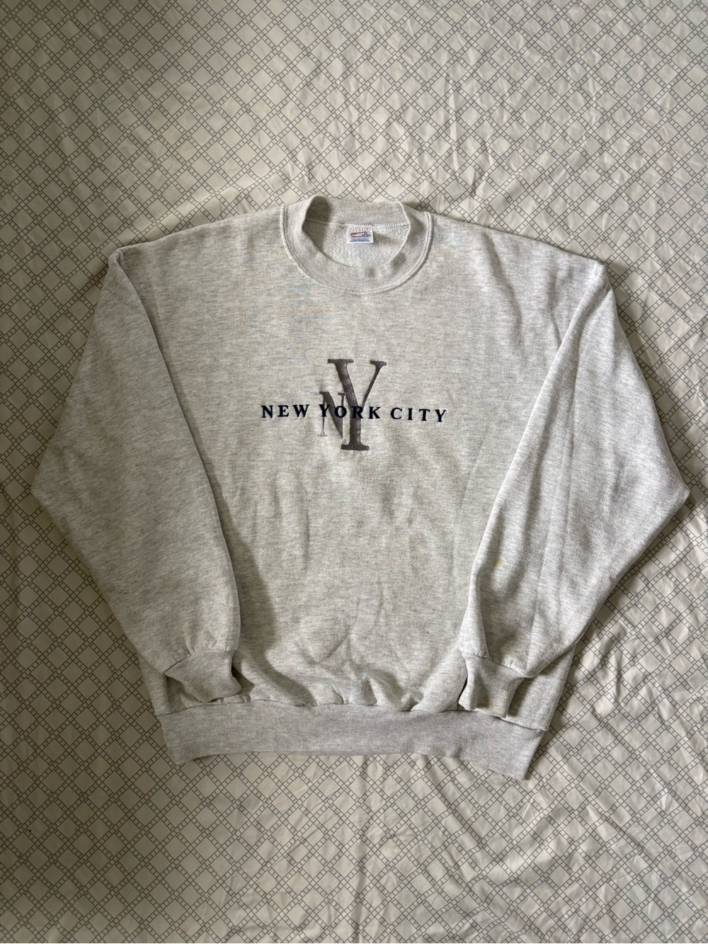 Vintage Jerzees New York City Crewneck Sweatshirt - Light Gray